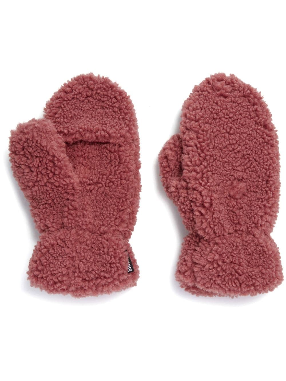 Apparis faux-shearling slip-on mittens - Pink von Apparis