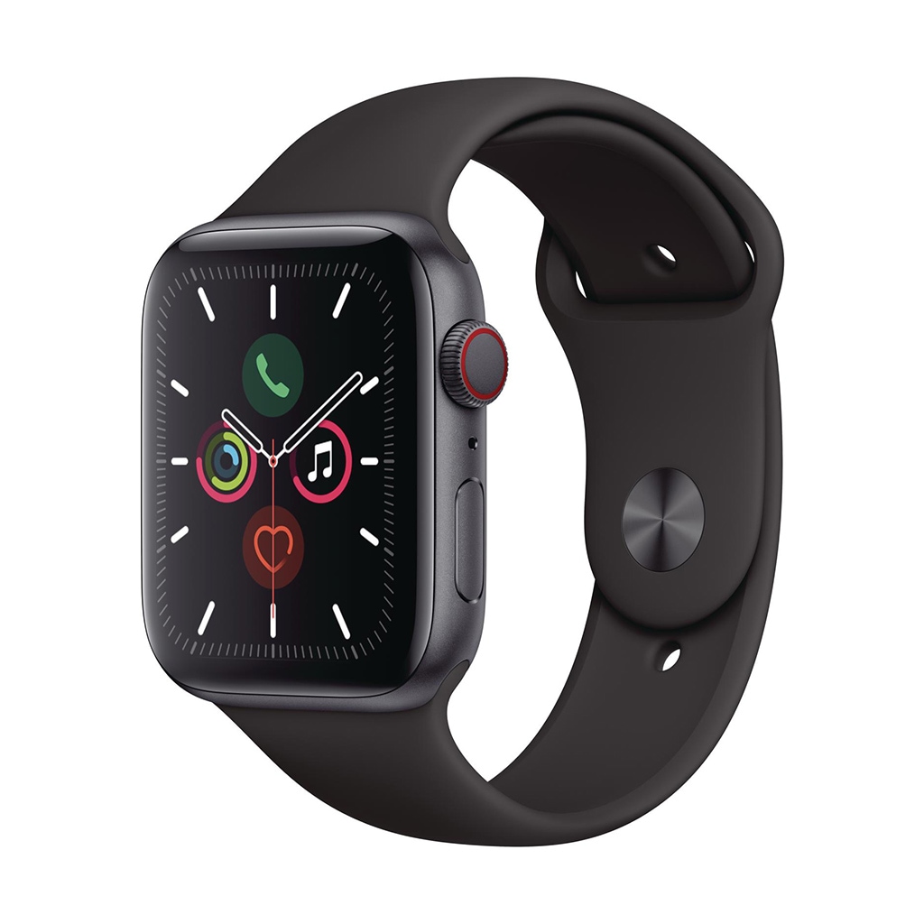 Apple Smartwatch »Serie 5, GPS, 44 mm Aluminium-Gehäuse mit Sportarmband«, (Watch OS) von Apple