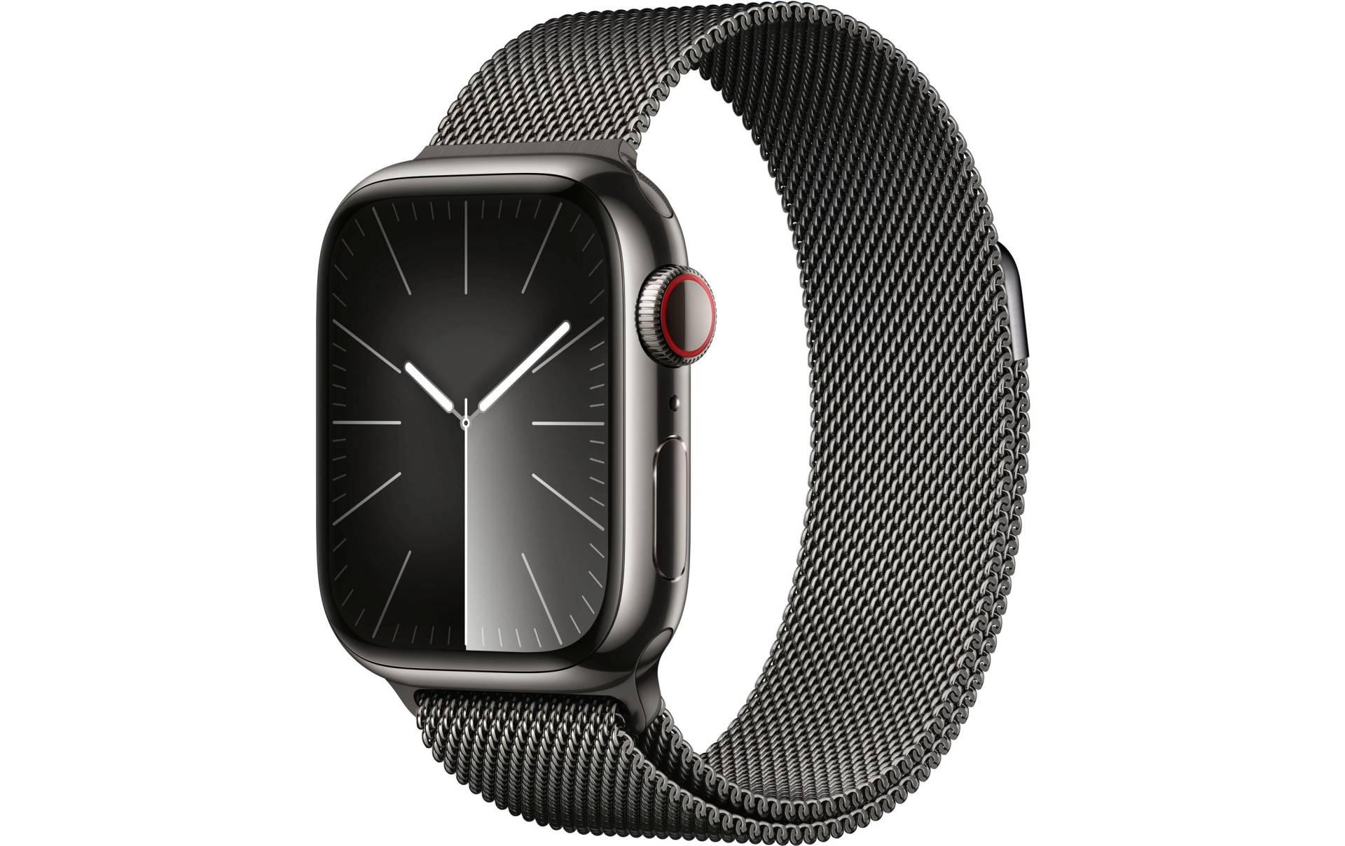 Apple Smartwatch »Series 9, GPS + Cellular, Edelstahl-Gehäuse mit Milanaise Armband«, (Watch OS 10) von Apple