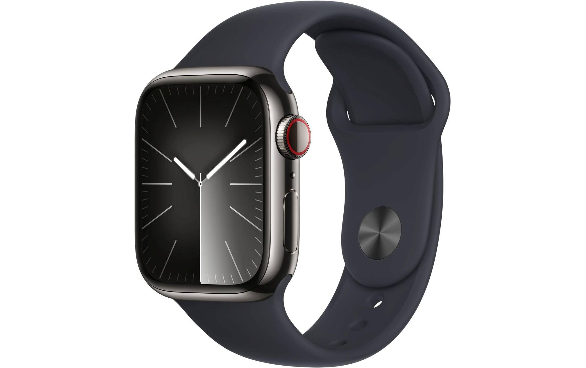 Apple Smartwatch »Series 9, GPS + Cellular, Edelstahl-Gehäuse mit Sportarmband«, (Watch OS 10) von Apple