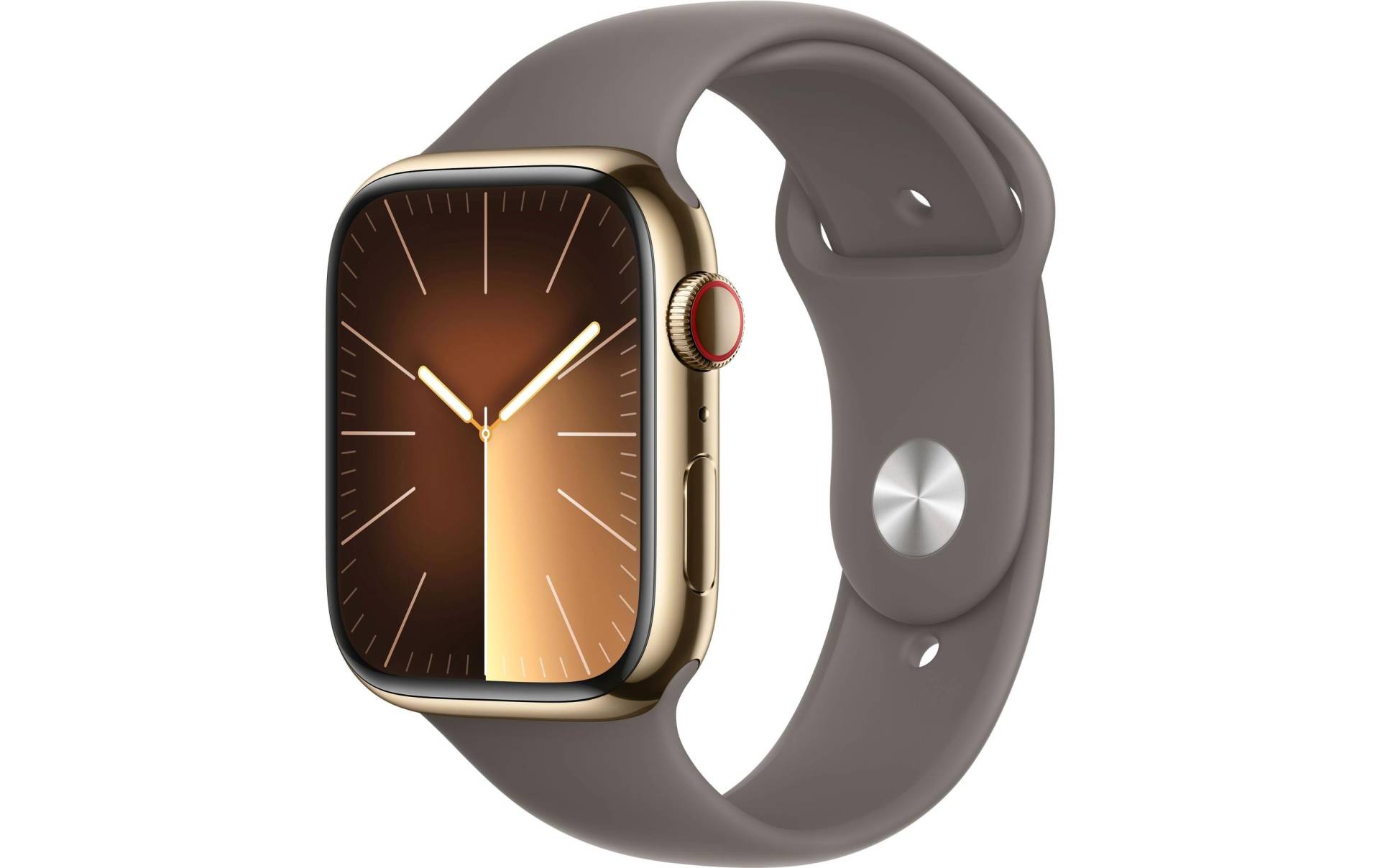 Apple Smartwatch »Series 9, GPS + Cellular, Edelstahl-Gehäuse mit Sportarmband«, (Watch OS 10) von Apple