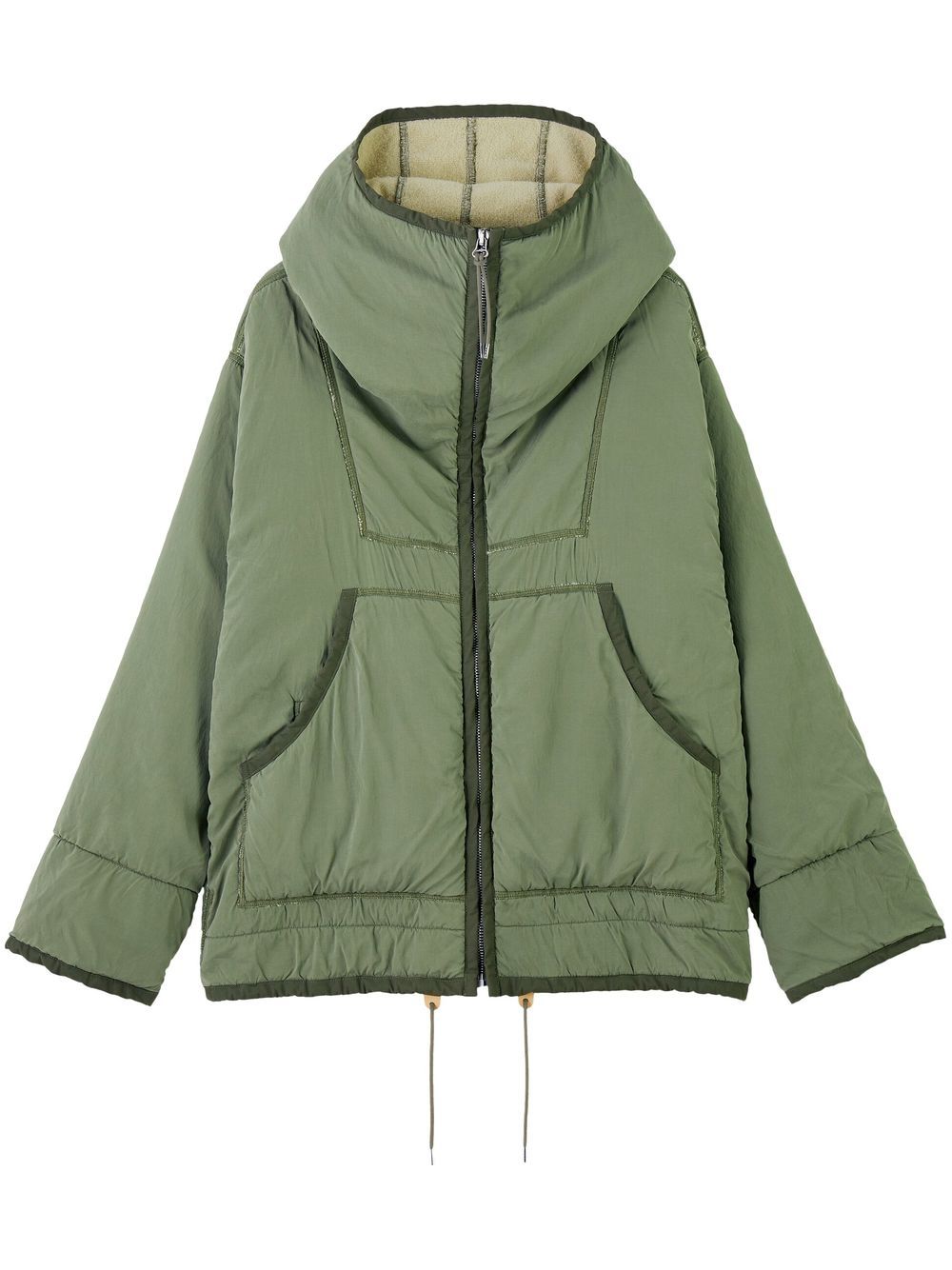 Applied Art Forms hooded silk jacket - Green von Applied Art Forms