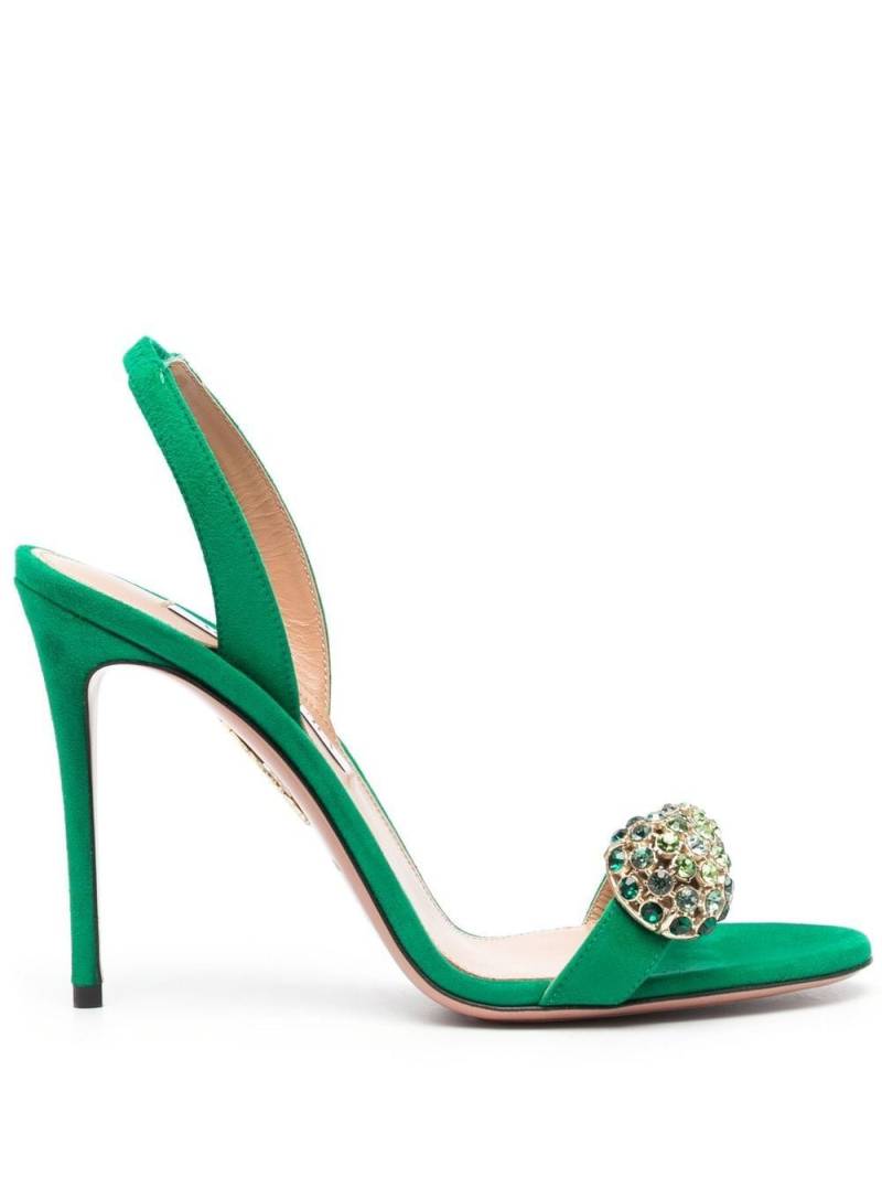 Aquazzura 110mm crystal-ball sandals - Green von Aquazzura