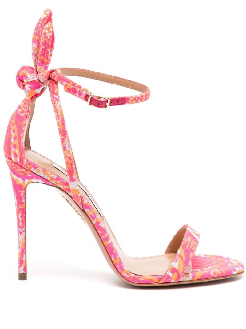 Aquazzura 110mm graphic-print sandals - Orange von Aquazzura