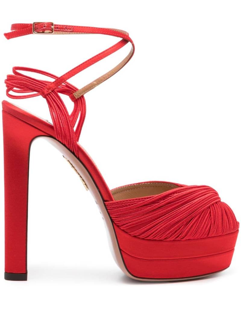 Aquazzura 135mm twist detail sandals - Red von Aquazzura