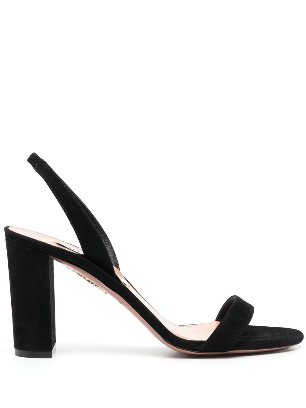 Aquazzura 90mm heeled suede sandals - Black von Aquazzura