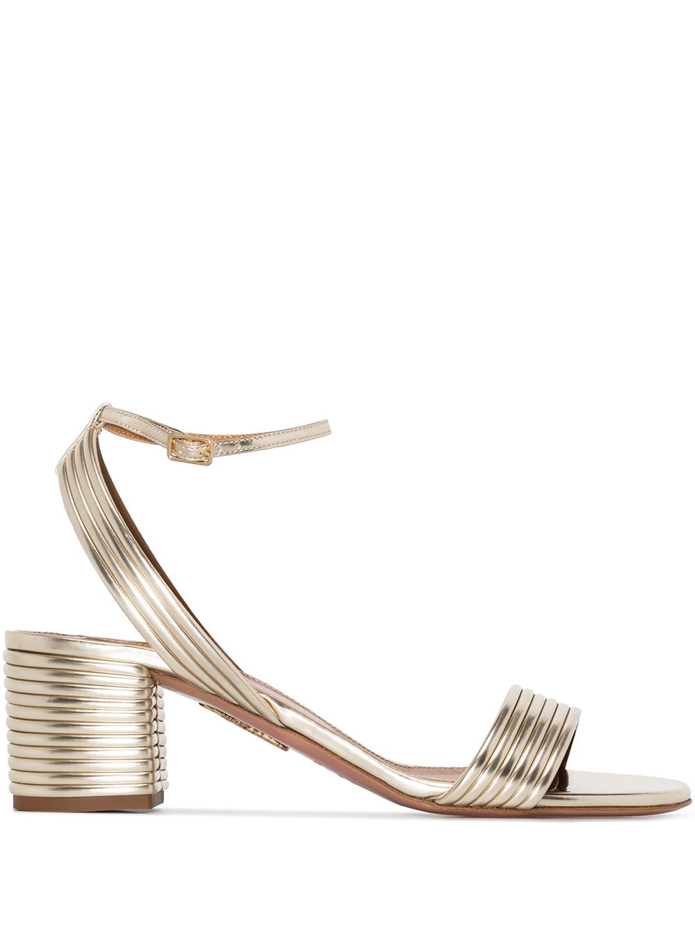 Aquazzura Sundance 50mm leather sandals - Gold von Aquazzura