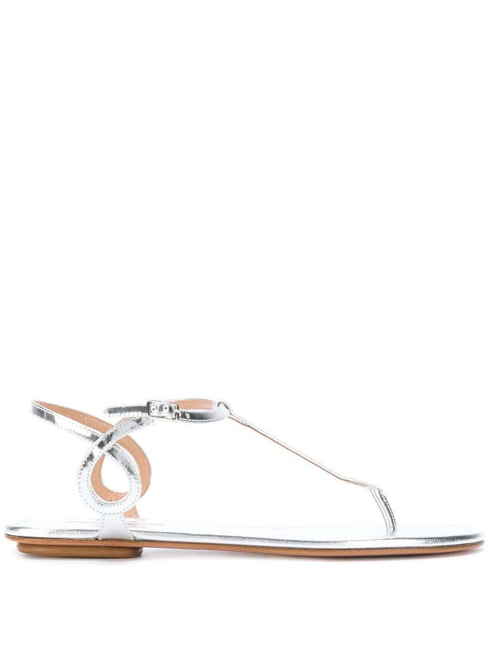 Aquazzura Almost Bare flat sandals - Metallic von Aquazzura