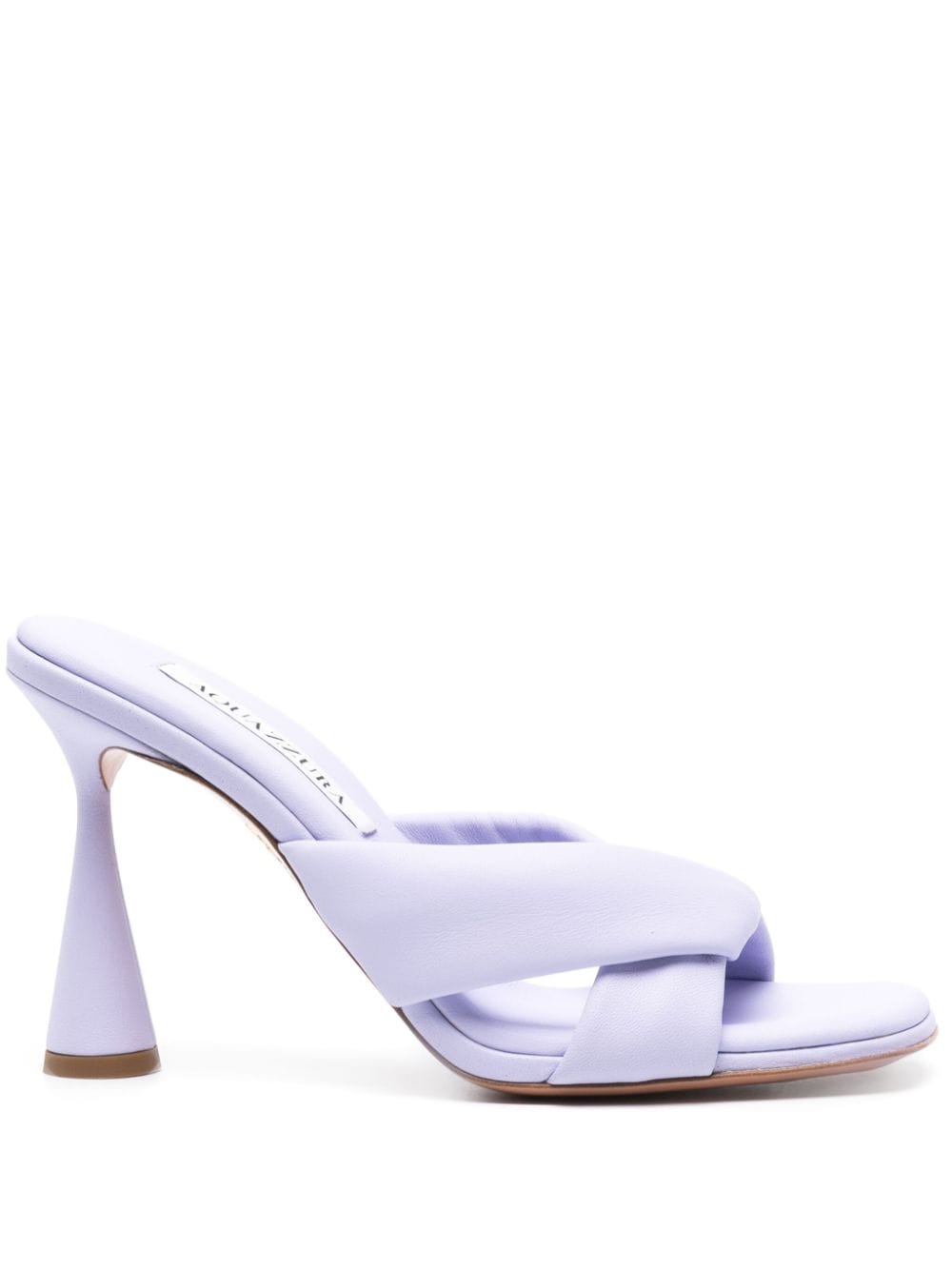 Aquazzura Amore 95mm leather mules - Purple von Aquazzura