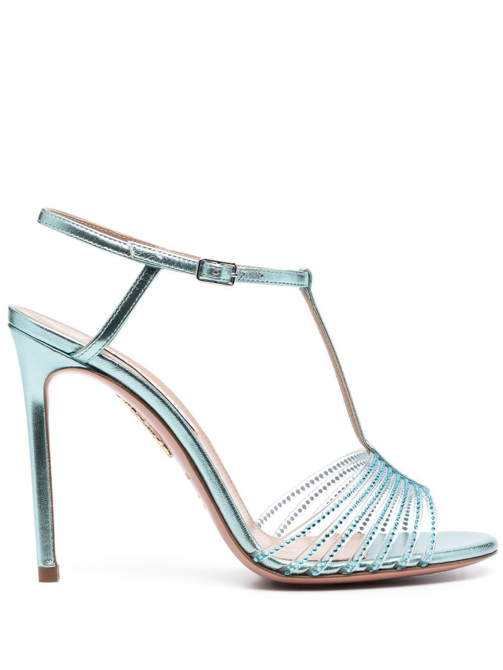 Aquazzura Amore Mio 105mm crystal sandals - Blue von Aquazzura