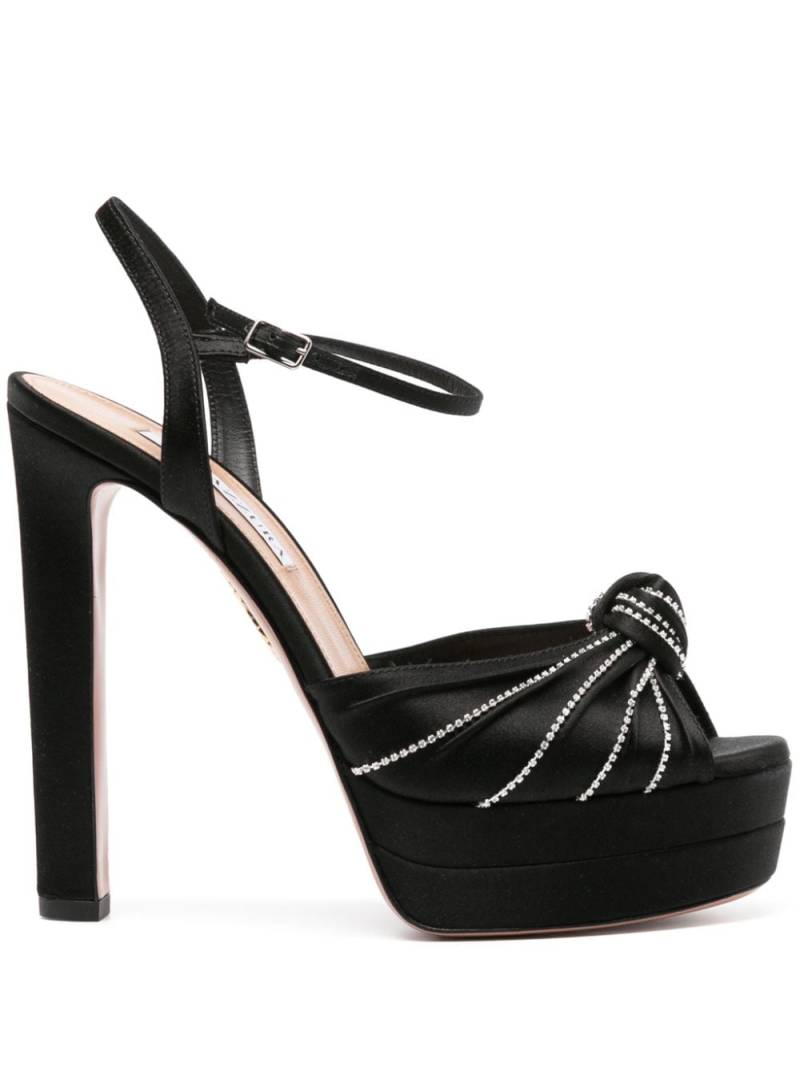 Aquazzura Atelier 140mm crystal-embellished sandals - Black von Aquazzura