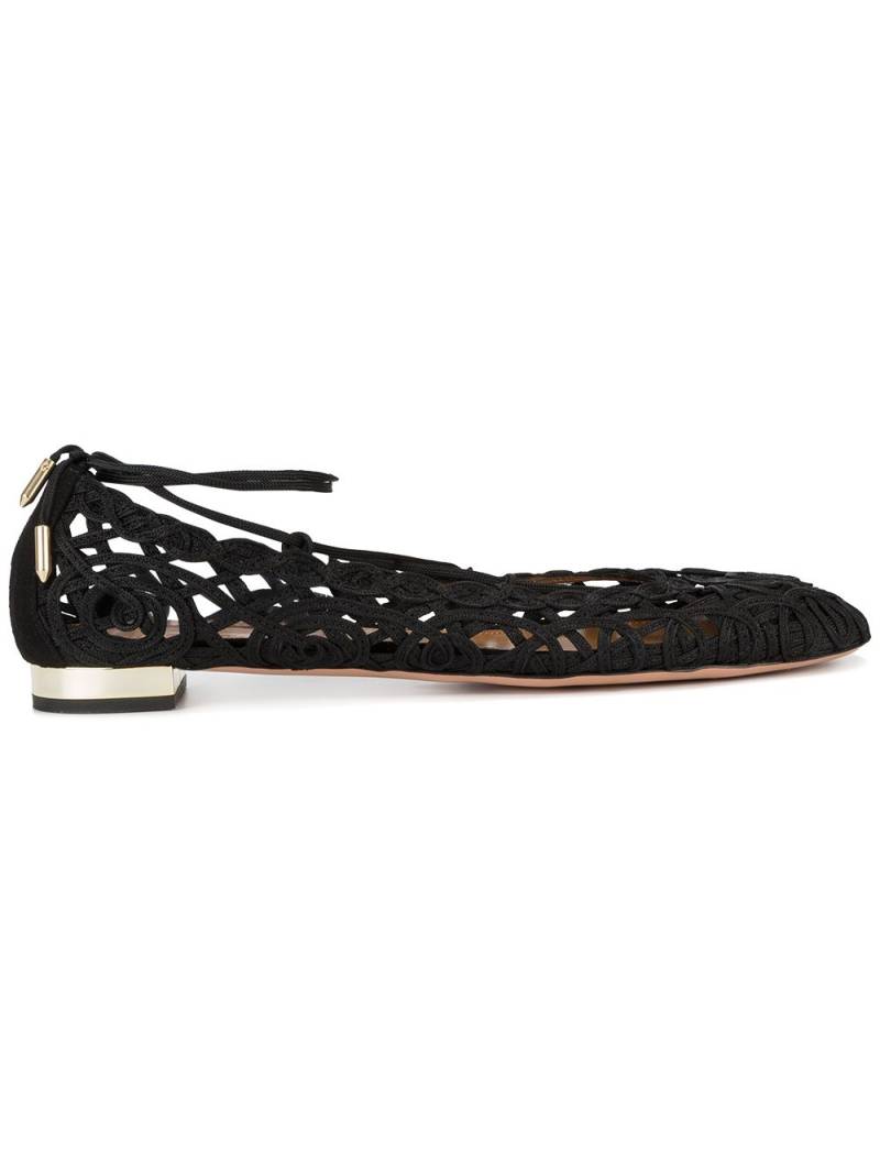 Aquazzura Black Kya Ballet Flats von Aquazzura