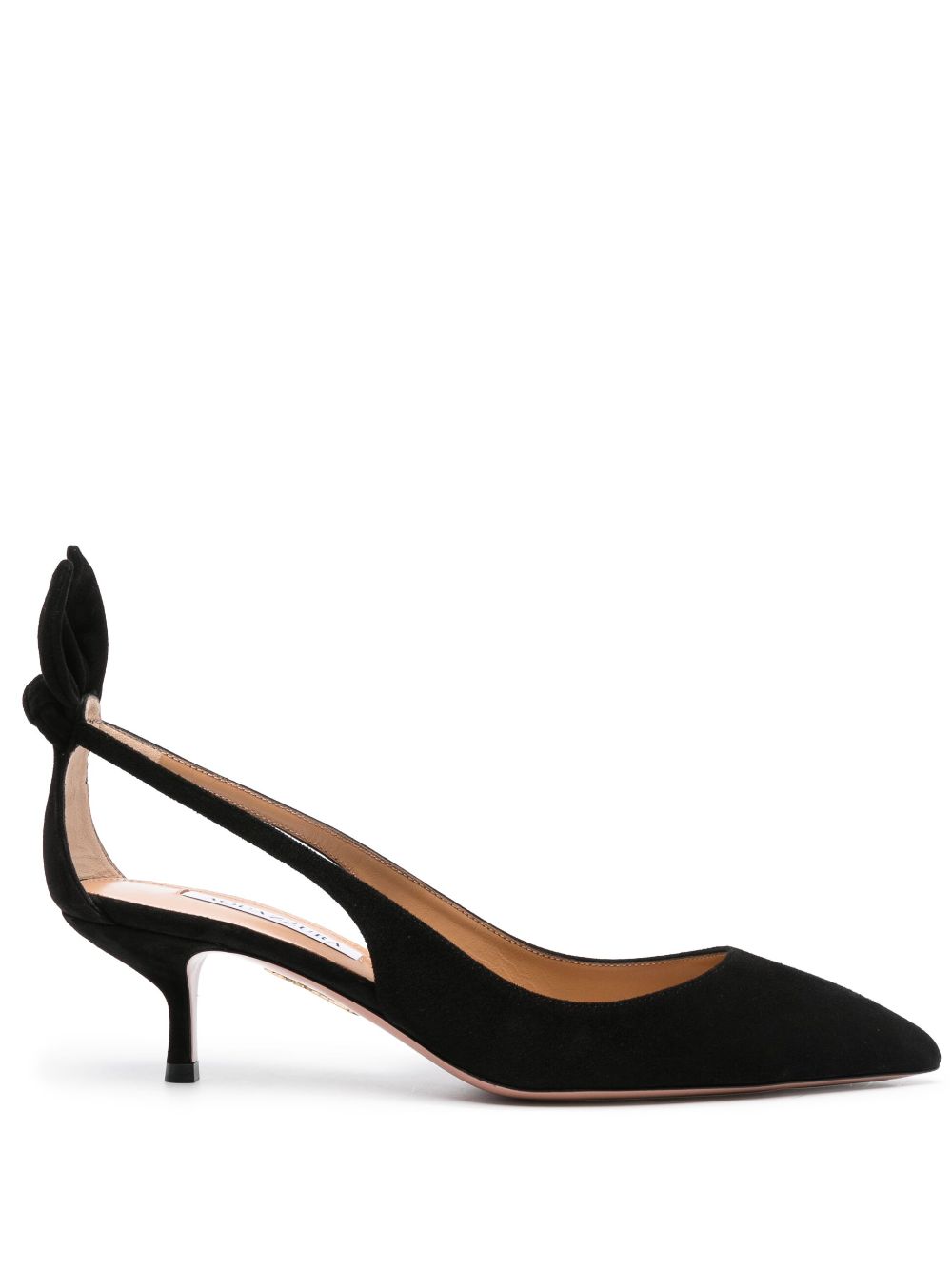 Aquazzura Bow Tie 50mm suede pumps - Black von Aquazzura