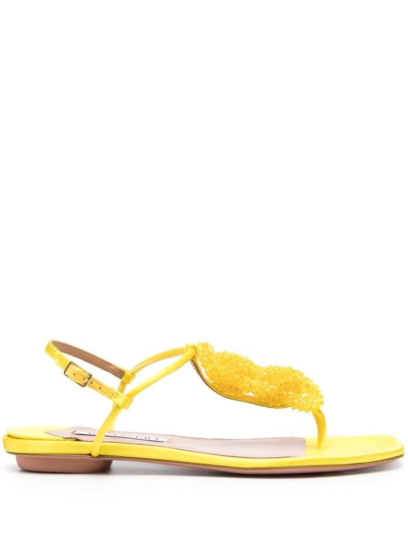 Aquazzura Chain of Love flat sandals - Yellow von Aquazzura