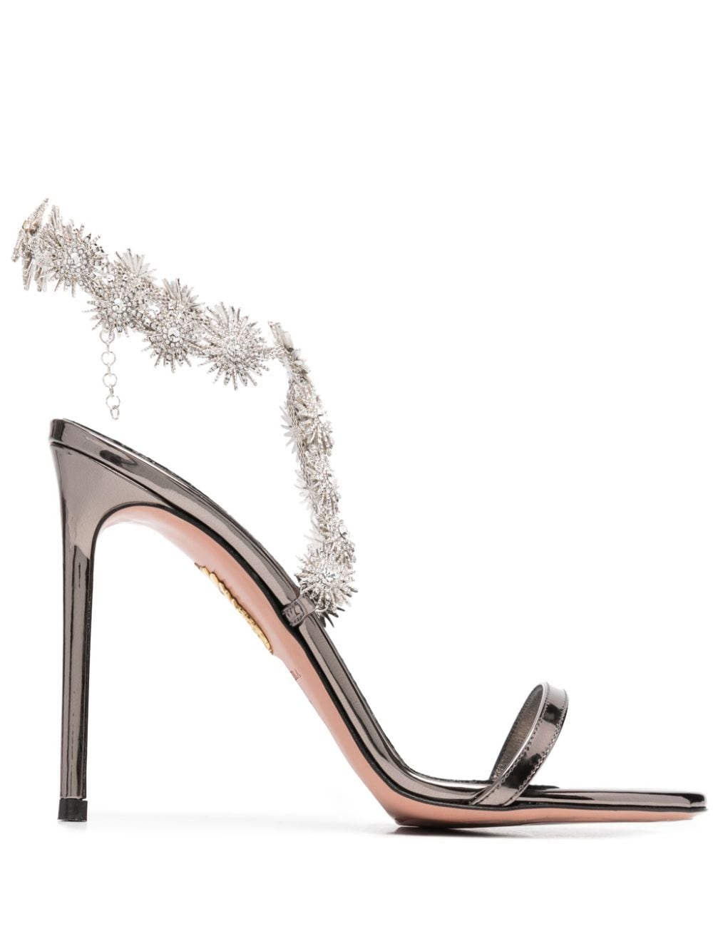 Aquazzura Comet 115mm crystal-embellished sandals - Grey von Aquazzura