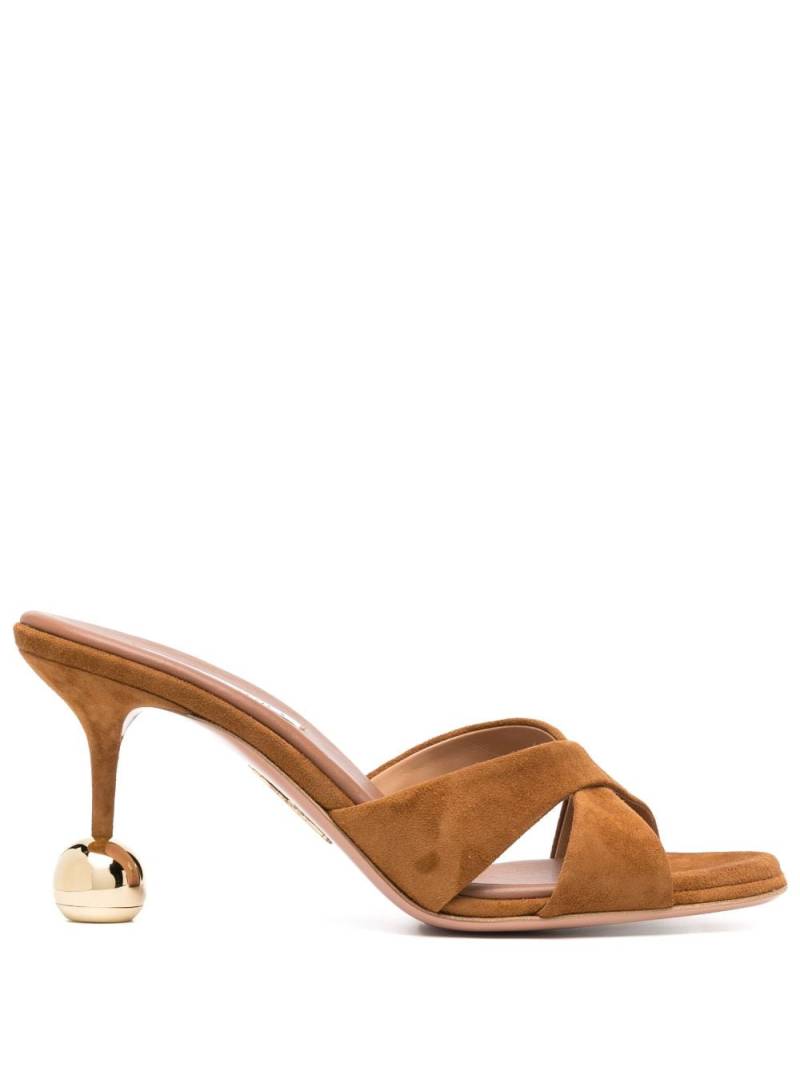 Aquazzura Darling 75mm mules - Brown von Aquazzura