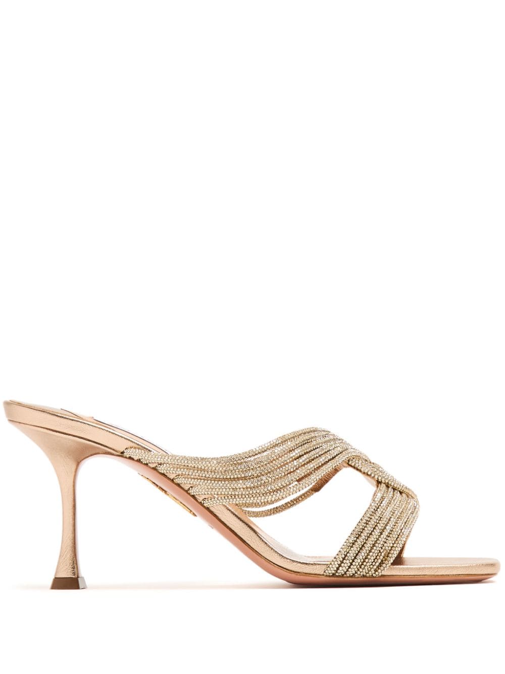 Aquazzura Gatsby 75mm embellished mules - Neutrals von Aquazzura