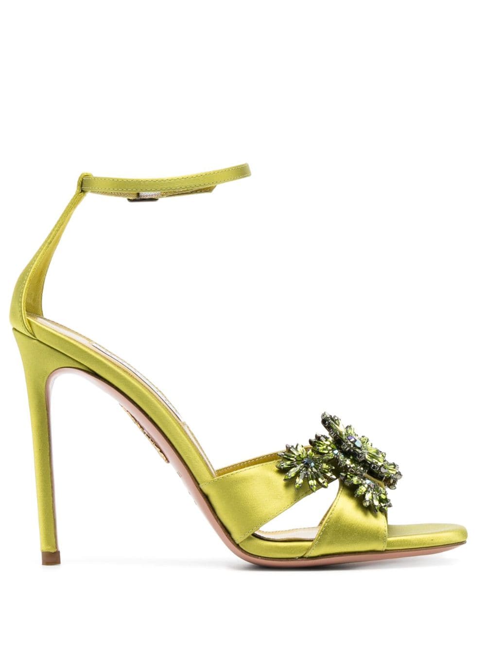 Aquazzura Margarita 110mm satin sandals - Green von Aquazzura