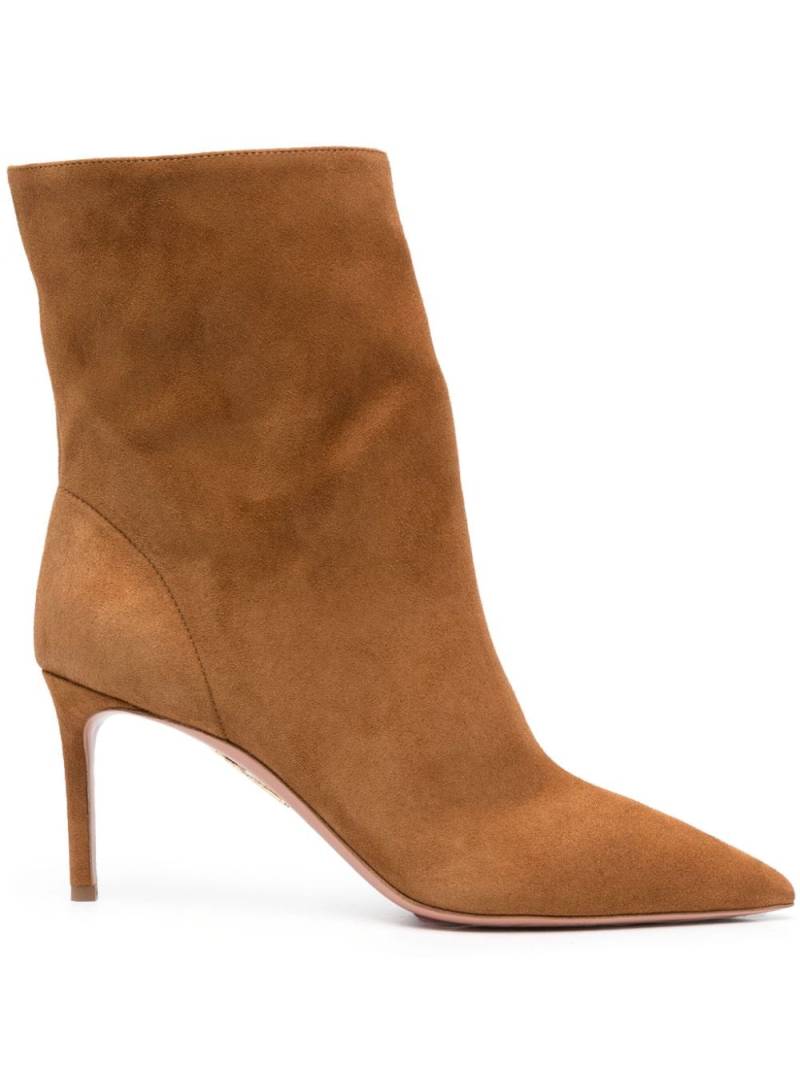 Aquazzura Matignon 75mm suede boots - Brown von Aquazzura