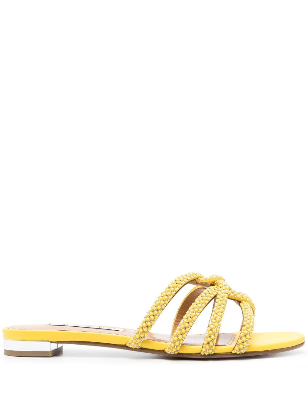 Aquazzura Moondust embellished flat sandals - Yellow von Aquazzura
