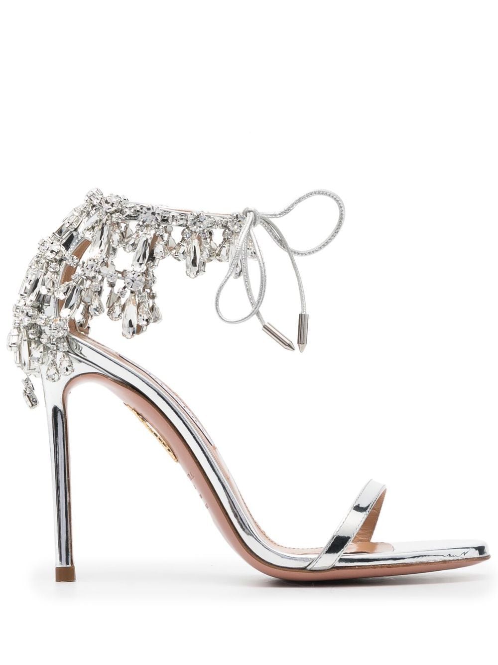 Aquazzura Moonwalk 105mm crystal-embellished sandals - Silver von Aquazzura