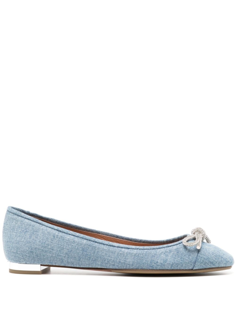 Aquazzura Parisina denim ballerina shoes - Blue von Aquazzura