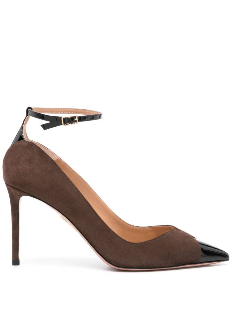 Aquazzura Pinot 85mm suede pumps - Brown von Aquazzura