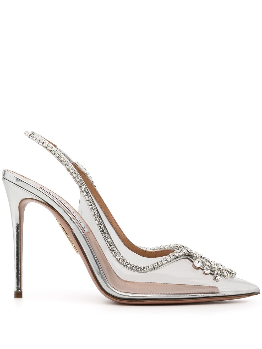 Aquazzura Seduction Crystal 105mm pumps - Silver von Aquazzura