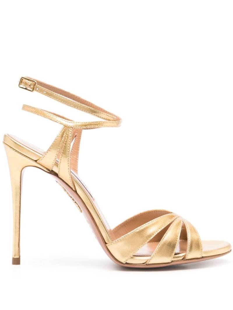 Aquazzura Siren 105mm leather sandals - Gold von Aquazzura