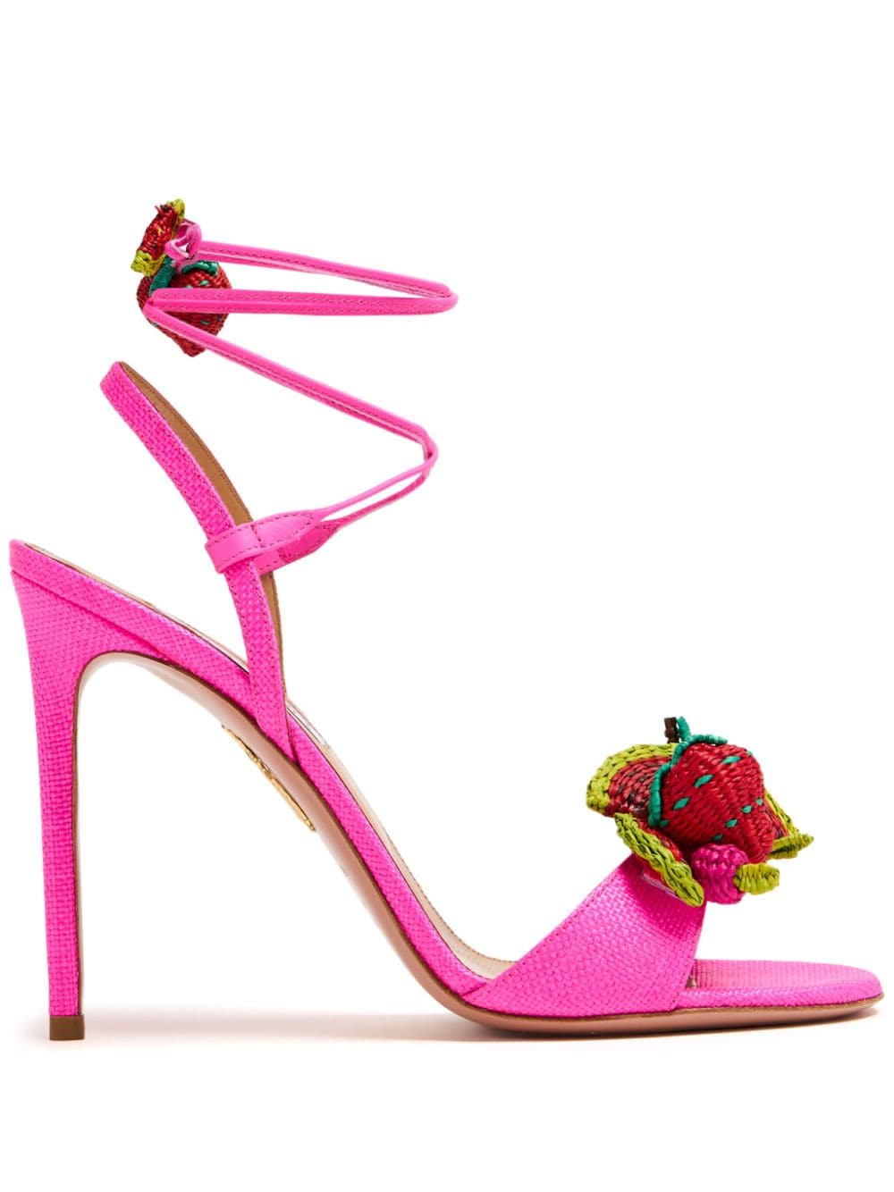 Aquazzura Strawberry Punch 105mm leather sandals - Pink von Aquazzura