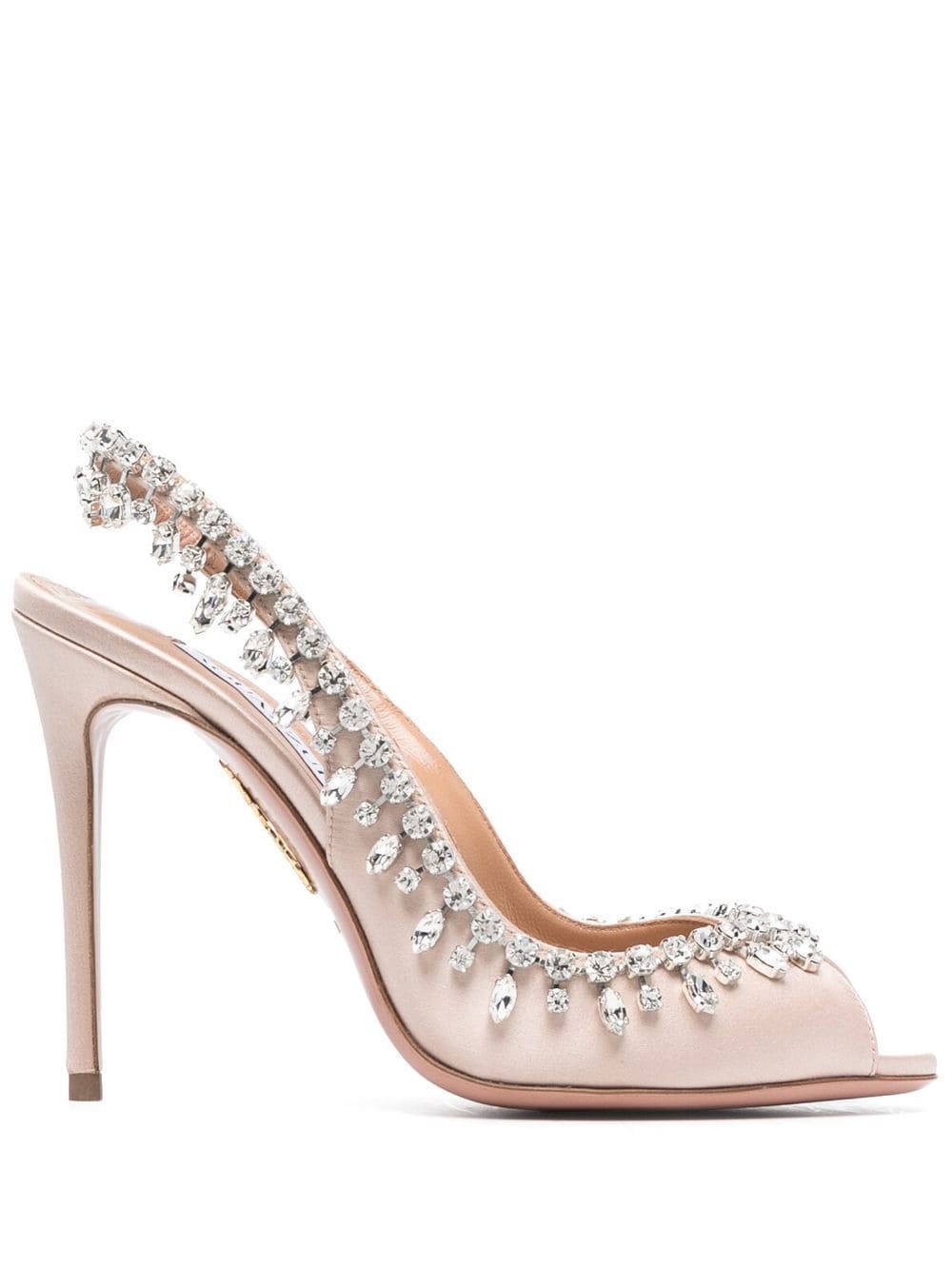 Aquazzura Temptation 105mm crystal-embellished sandals - Pink von Aquazzura