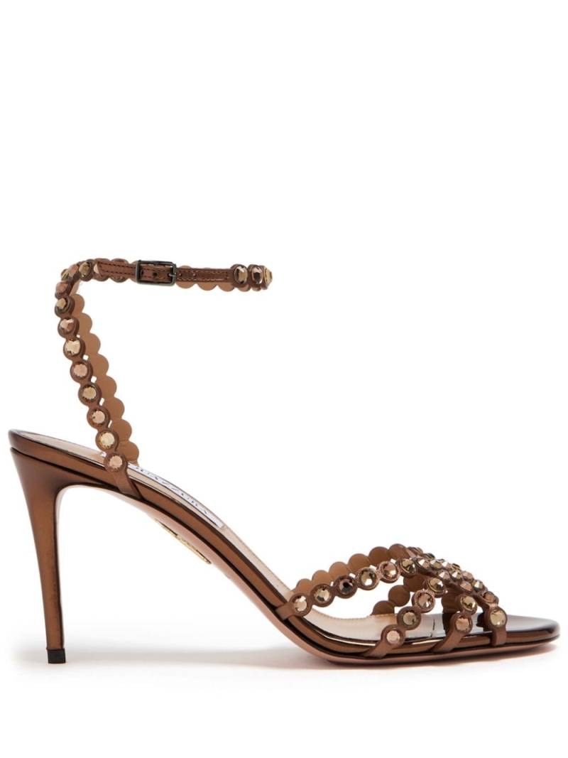 Aquazzura Tequila 105mm crystal sandals - Brown von Aquazzura