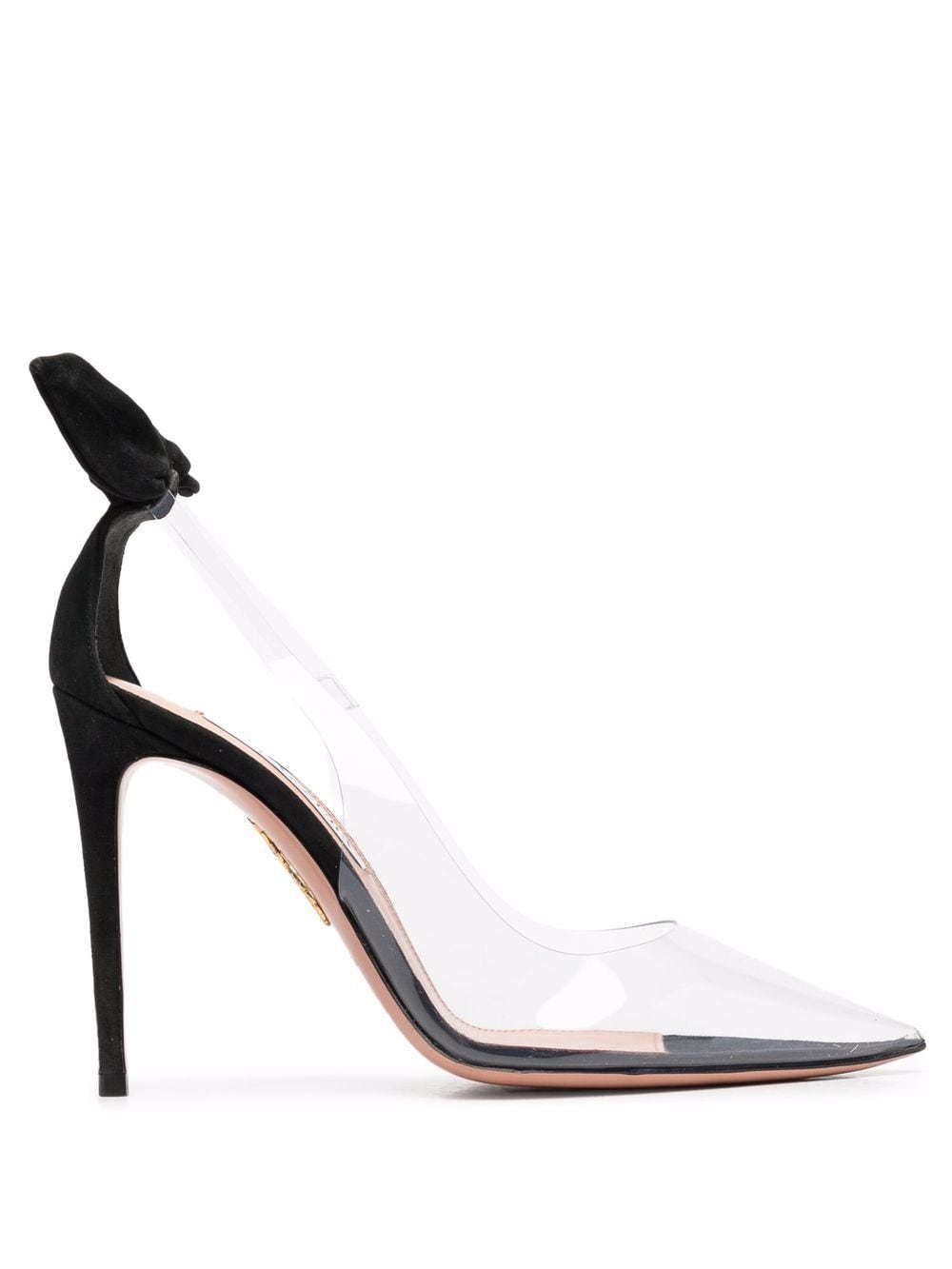 Aquazzura bow detail transparent stilettos - Black von Aquazzura