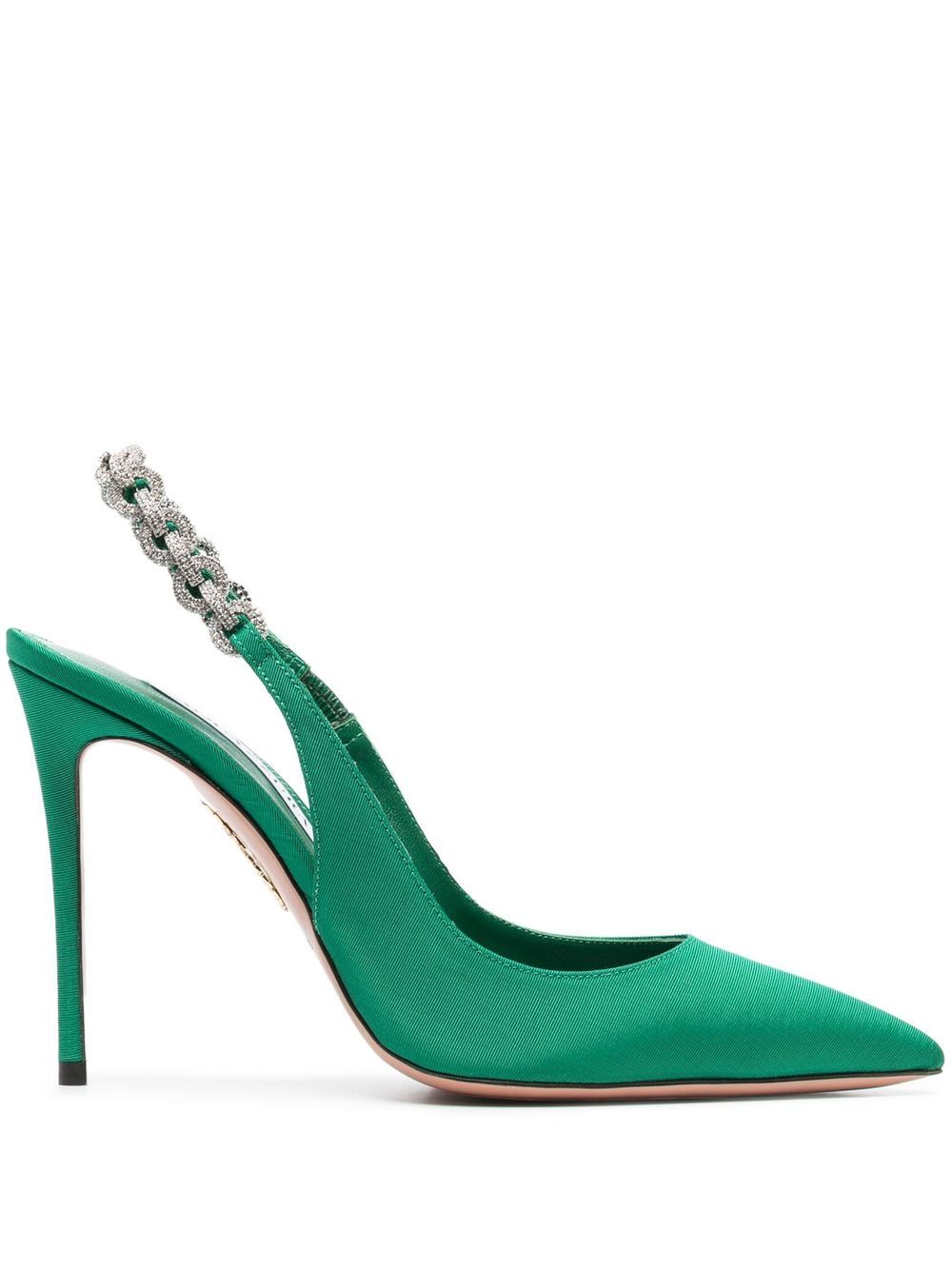 Aquazzura crystal-embellished 110mm pumps - Green von Aquazzura