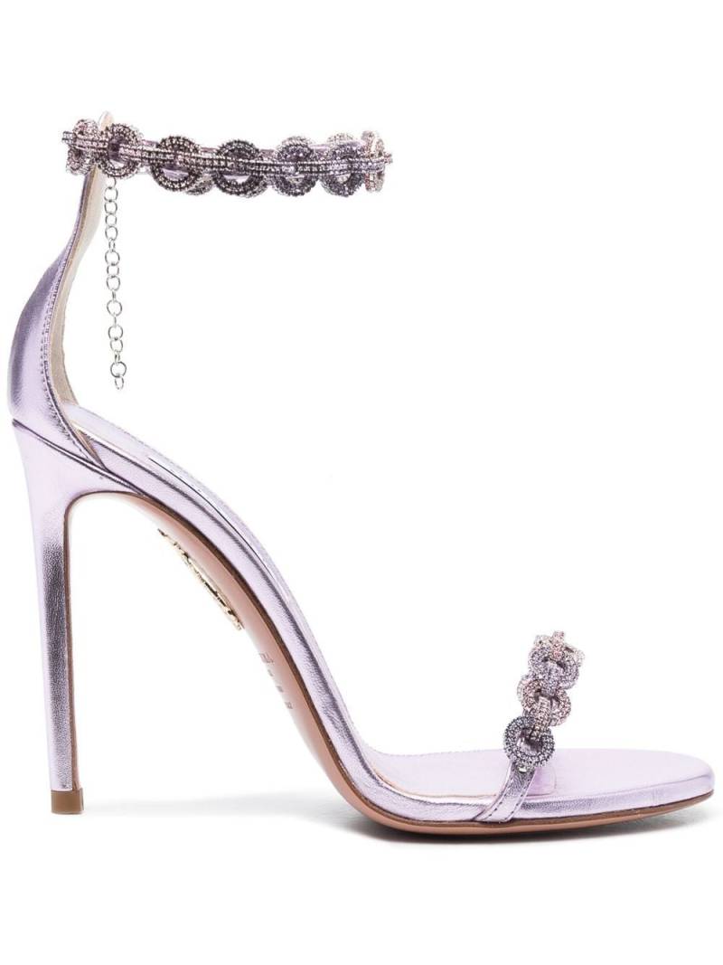 Aquazzura crystal-embellished 110mm sandals - Purple von Aquazzura