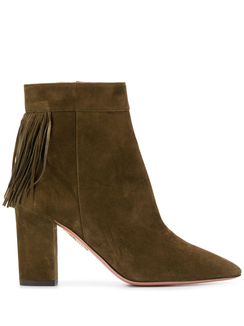 Aquazzura fringe heeled boots - Green von Aquazzura