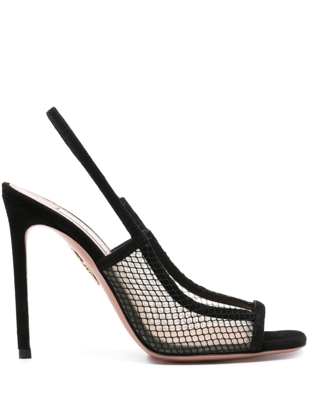 Aquazzura mesh-panelling suede sandals - Black von Aquazzura