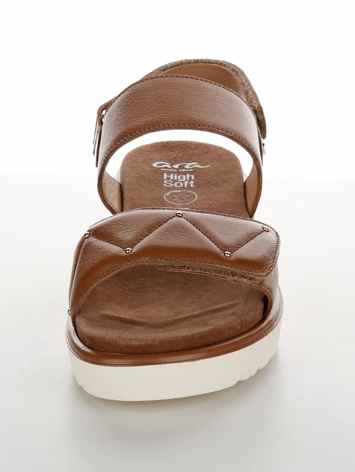 Sandale mit verstellbaren Klettverschlüssen Ara Cognac von Ara