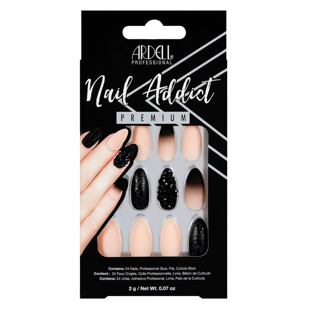 Nail Addict - Nail Addict Black Stud & Pink Ombre Nail Addict - Nail Addict Black Stud & Pink Ombre von Ardell