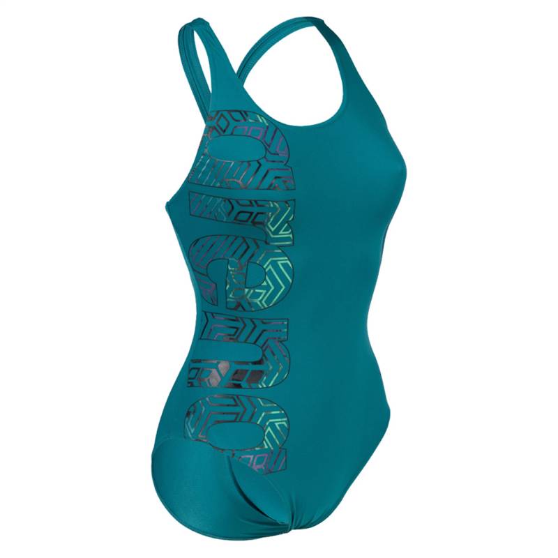 Arena Arena Kikko Pro Swimsuit V Back Graphic Badeanzug Damen Grün, Grösse: D 36 von Arena