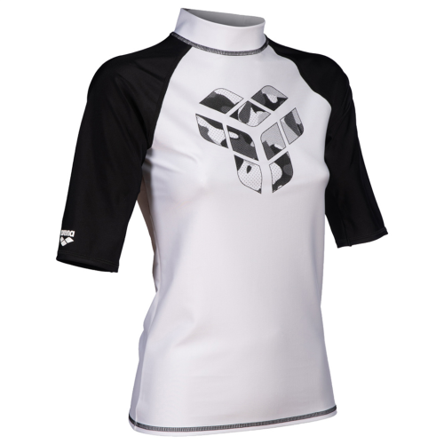 Arena Damen Arena Rash Vest S/S Graphic - weiss (Grösse: M) von Arena