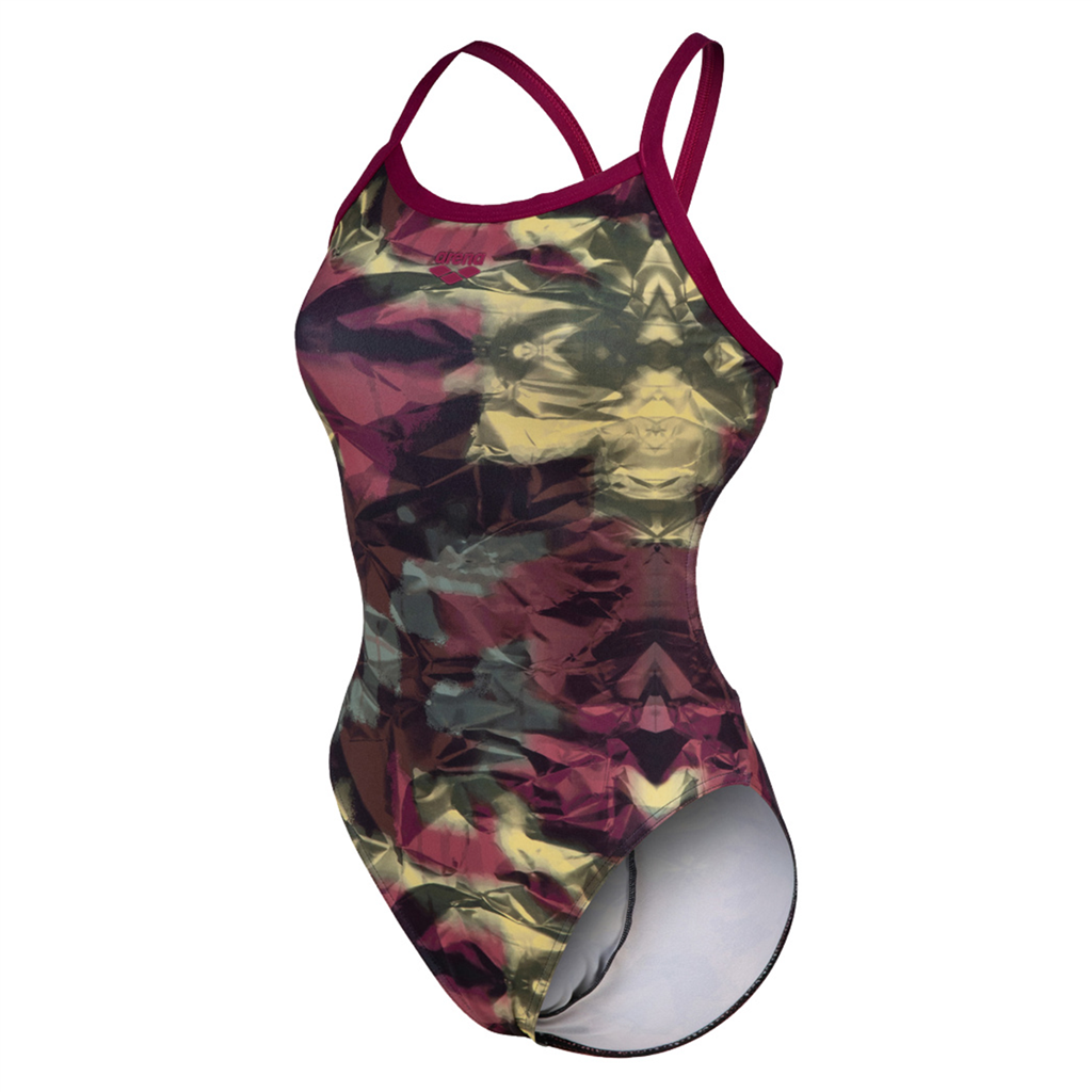 Arena Damen Badeanzüge Arena Damen Badeanzüge W   Hero Camo Swimsuit Challenge Back, Rot, ideal für Wassersport, Rot von Arena