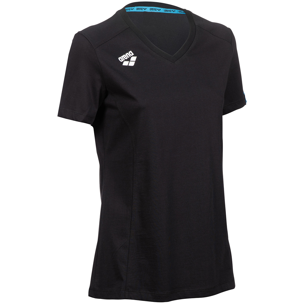 Arena Damen T-Shirts Arena Damen T-Shirts W Team T-Shirt Panel, Schwarz, Regular Fit, ideal für Freizeit & Reisen, Schwarz von Arena