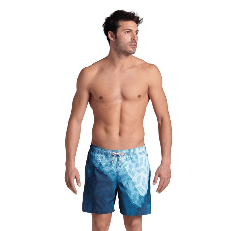 Arena M Beach Boxer Placed Beach Short Herren Blau, Grösse: S von Arena
