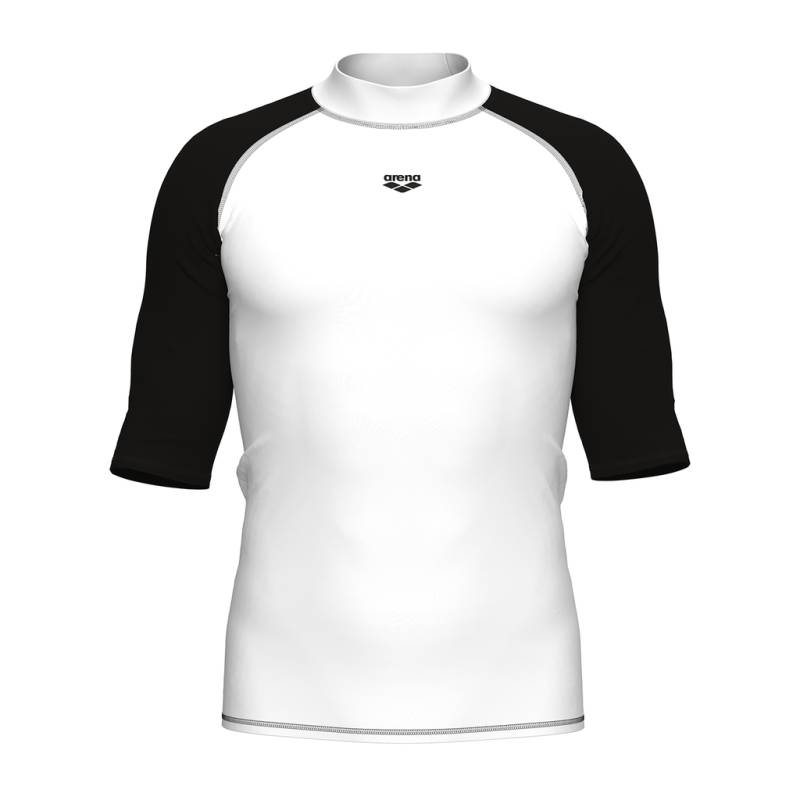 Arena M Arena Rash Vest S/S Graphic UV Shirt Herren Weiss, Grösse: S von Arena