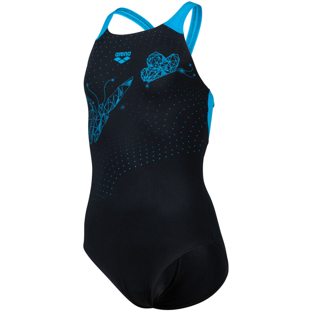 Arena Mädchen Badeanzüge Arena Mädchen Badeanzüge G   Butterfly Swimsuit V Back, Schwarz, ideal für Wassersport, Schwarz von Arena