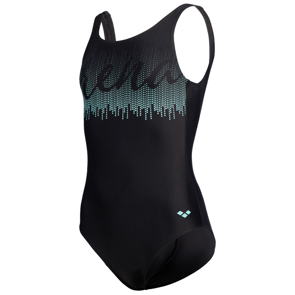 Arena Mädchen Badeanzüge Arena Mädchen Badeanzüge G   Graphic Swimsuit U Back, Schwarz, ideal für Wassersport, Schwarz von Arena