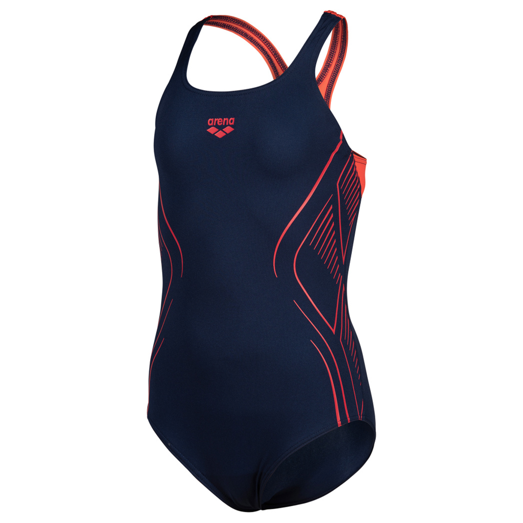 Arena Mädchen Badeanzüge Arena Mädchen Badeanzüge G   Reflecting Swimsuit Swim Pro Back, Blau, ideal für Wassersport, Blau von Arena