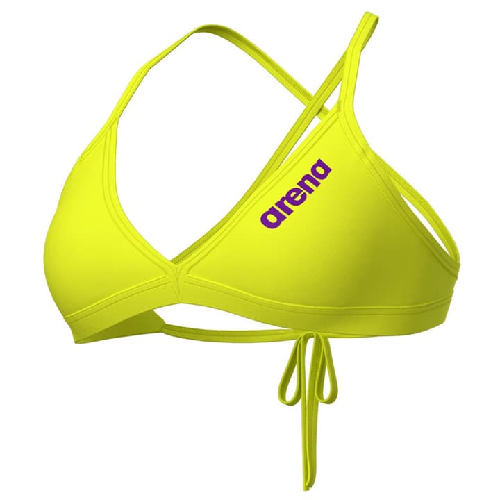 Arena W Team Swim Top Tie Back Solid Bikini-Oberteil neongrün von Arena
