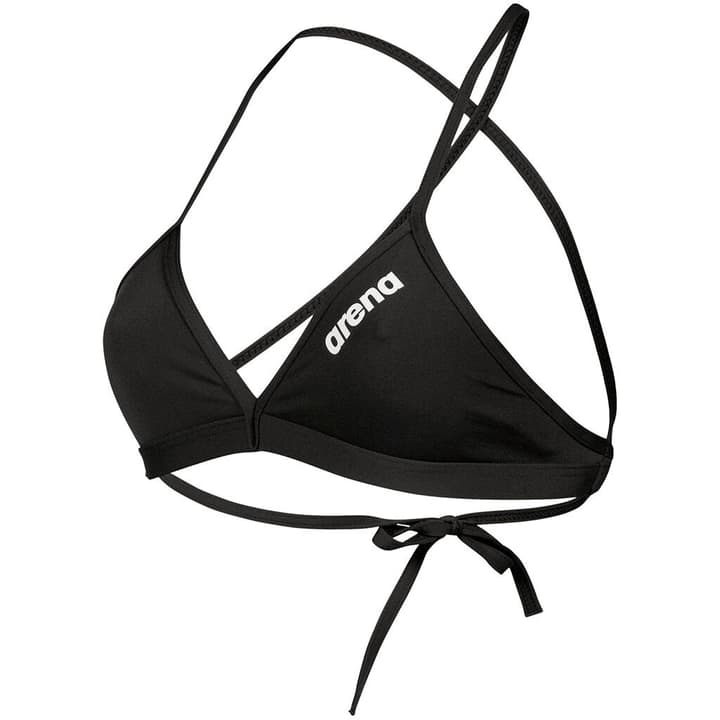 Arena W Team Swim Top Tie Back Solid Bikini-Oberteil schwarz von Arena